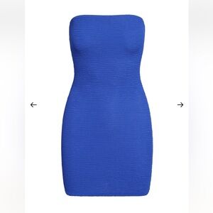 Monday Swimwear Bimini Dress Cobalt Crinkle Size M